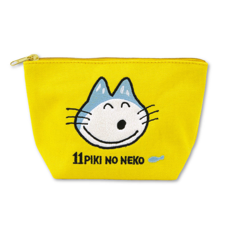11ぴきのねこ ポーチ(黄・顔)